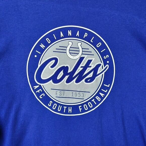 NFL Team Apparel Indianapolis Colts Long Sleeve T-Shirt Women 1X Blue Cotton NEW - Picture 2 of 6